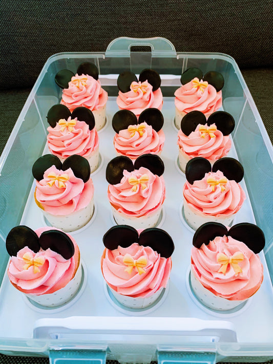 Minnie Mouse Themed Cupcakes
